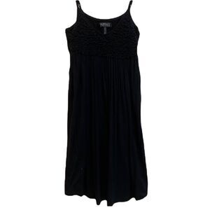 Black Tank Scrunched Dress